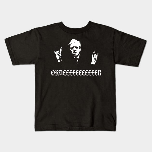 ORDEEEEEEEEER Kids T-Shirt by spyderfyngers